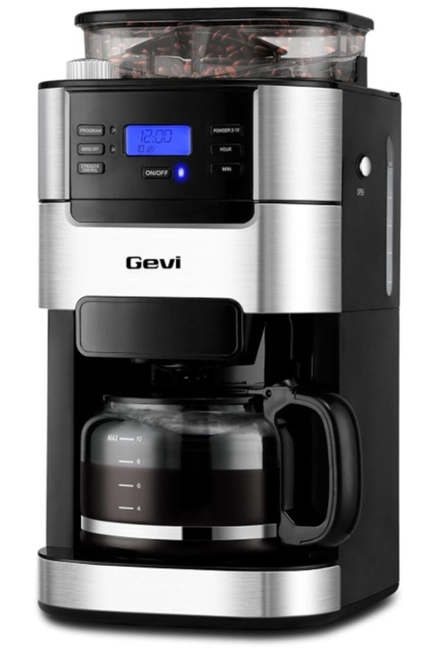 Gevi 10-Cup Coffee Maker w/ Burr Grinder Programmable Brew New Open Box